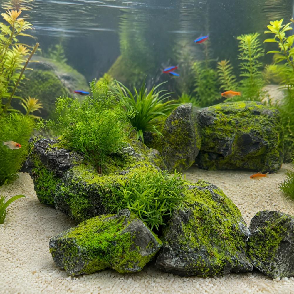Sztuczne kamienie z mchem do a – Bonsai Garden Backyard recenzja i cena