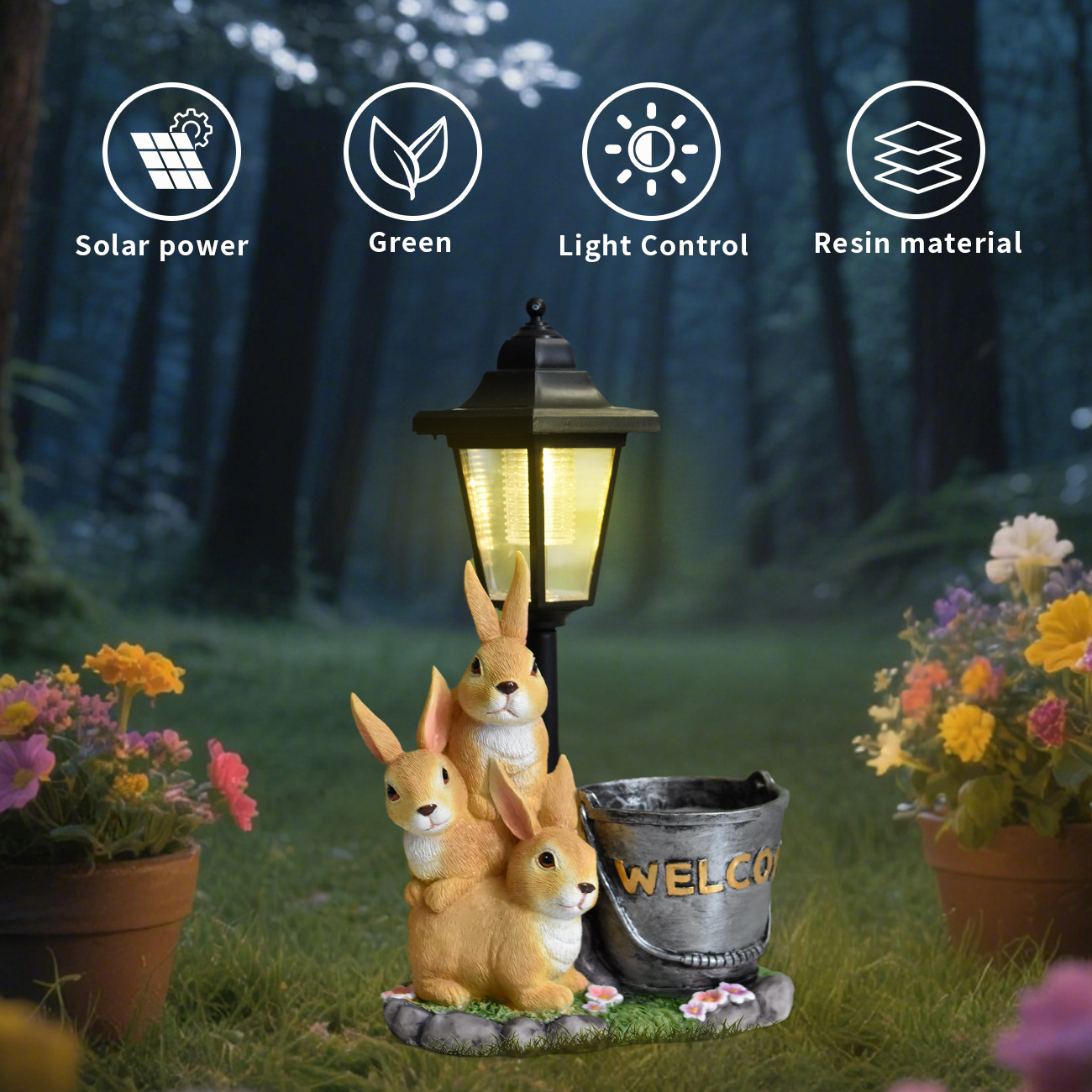 Nowa królicza solarna lampka o – Bonsai Garden Accessories recenzja i cena
